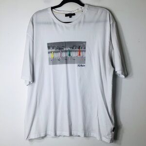 Ted Baker Tshirt men xl white shirt sleeve Beach umbrellas